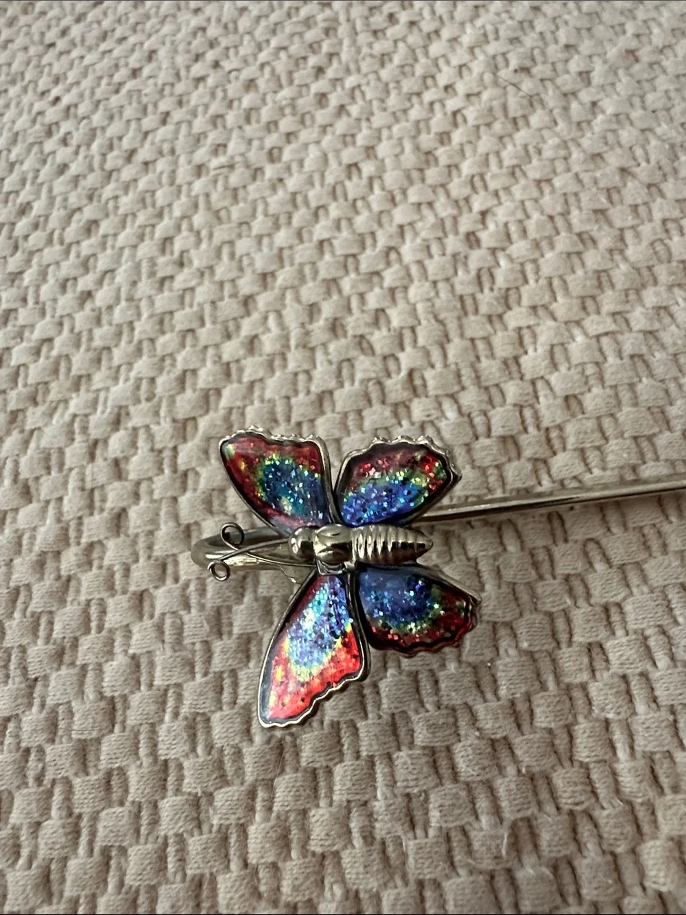 Butterfly bookmark with Iridescent Enamel Wings